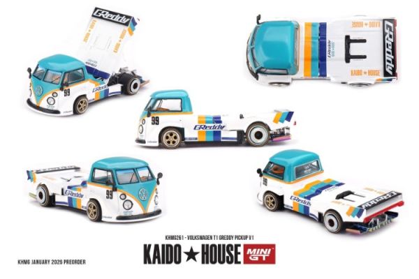 (預購) KAIDO HOUSE x MINIGT 1/64 福斯 Volkswagen T1 GReddy Pickup V1 KHMG261 20260122 KAIDO HOUSE x MINIGT 1/64 福斯 Volkswagen T1 GReddy Pickup V1 KHMG261