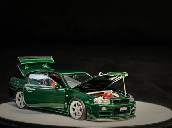 PGM 1/64 日產 Nissan GT-R R34 Z-TUNE British Green 英國綠標準版&豪華版 分別販售 PGM 1/64 日產 Nissan GT-R R34 Z-TUNE British Green 英國綠標準版&豪華版 分別販售
