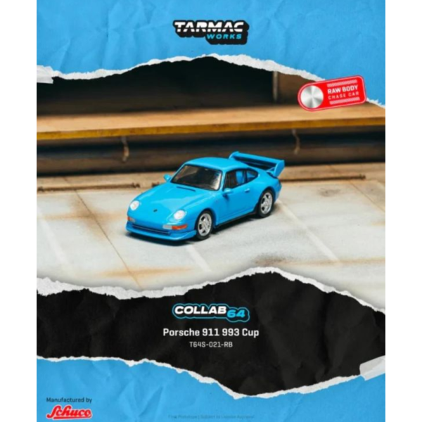 (預購) TARMAC WORKS 1/64 保時捷 COLLAB64 Porsche 911 993 Cup Riviera blue T64S-021-RB 20260525 TARMAC WORKS 1/64 保時捷 COLLAB64 Porsche 911 993 Cup Riviera blue T64S-021-RB