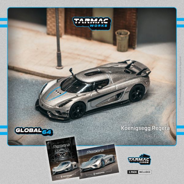 (預購) TARMAC WORKS 1/64 柯尼賽克 Koenigsegg Regera Silver Metallic / Blue Accents T64G-TL017-SL (預購) TARMAC WORKS 1/64 柯尼賽克 Koenigsegg Regera Silver Metallic / Blue Accents T64G-TL017-SL