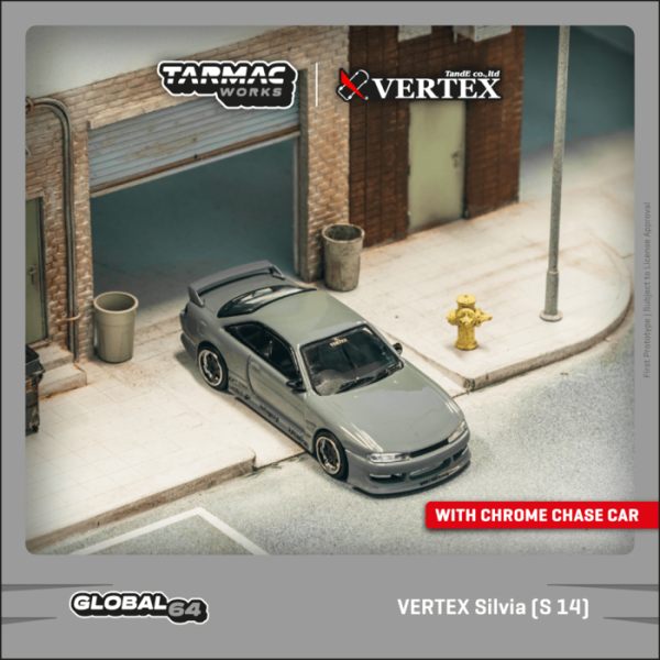 TARMAC WORKS 1/64 日產 VERTEX Silvia (S14) Grey T64G-018-GY TARMAC WORKS 1/64 日產 VERTEX Silvia (S14) Grey T64G-018-GY