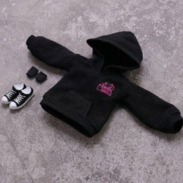 (預購) 蝸之殼 人偶服裝配件 惡魔低語系列 印花連帽衛衣套裝 黑色 20261006 蝸之殼 人偶服裝配件 惡魔低語系列 印花連帽衛衣套裝 黑色