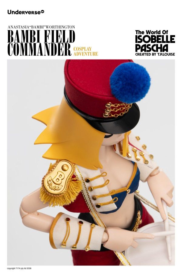 (預購) Underverse 1/6 伊莎貝爾‧帕夏系列 Cosplay系列 軍樂指揮官斑比 可動完成品 UV202615-1 20260903 Underverse 1/6 伊莎貝爾‧帕夏系列 Cosplay系列 軍樂指揮官斑比 可動完成品 UV202615-1