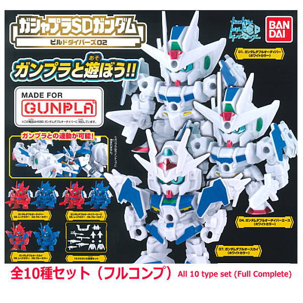 BANDAI / 扭蛋 / GASHAPLA 鋼彈創鬥者 SD 02 / 全10種 大全 *10 BANDAI,扭蛋,GASHAPLA,鋼彈創鬥者,SD 02
