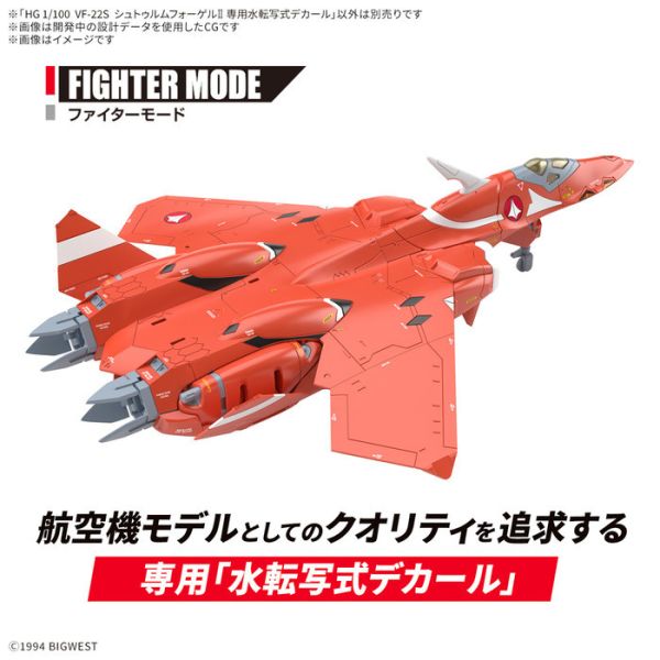 BANDAI HG 1/100 超時空要塞 MACROSS VF-22S 雨燕二式 專用水貼紙 BANDAI HG 1/100 超時空要塞 MACROSS VF-22S 雨燕二式 專用水貼紙