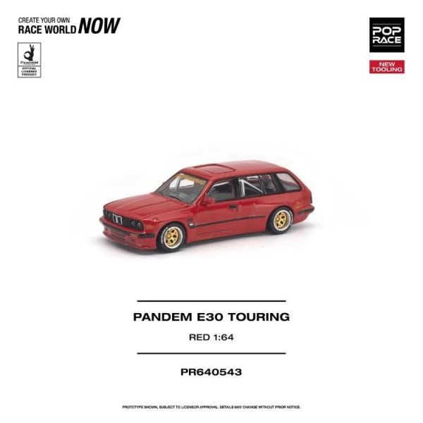 (預購) POP RACE 1/64 PANDEM E30 TOURING RED PR640543 20260625 POP RACE 1/64 PANDEM E30 TOURING RED PR640543