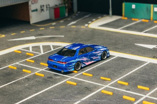 TARMAC WORKS 1/64 豐田 VERTEX Toyota Mark II JZX100 Blue Metallic T64G-024-BL TARMAC WORKS 1/64 豐田 VERTEX Toyota Mark II JZX100 Blue Metallic T64G-024-BL