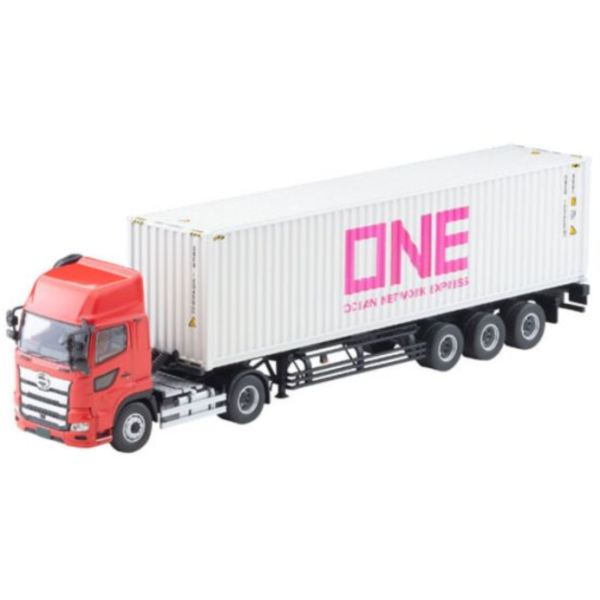 TOMYTEC 1/64 TLV-N292d 日野 Hino Profia 40ft 海上貨櫃拖車 東邦車輛 TC36H1C34 Ocean Network Express (ONE) Gray Container TOMYTEC 1/64 TLV-N292d 日野 Hino Profia 40ft 海上貨櫃拖車 東邦車輛 TC36H1C34 Ocean Network Express (ONE) Gray Container