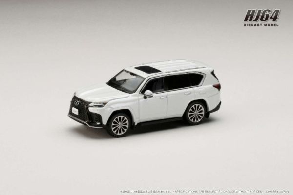 (預購) Hobby JAPAN 1/64 LEXUS LX600 F Sport - Black Interior 黑內裝 Sonic Quartz 音速石英白 HJ644061BW 20251107 Hobby JAPAN 1/64 LEXUS LX600 F Sport - Black Interior 黑內裝 Sonic Quartz 音速石英白 HJ644061BW