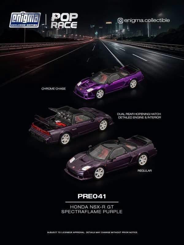 (預購) POP RACE × ENIGMA 1/64 CIVIC EF9 綠 / NSX-R GT 紫 / PANDEM FUSO 300 藍 分別販售 20261028 POP RACE × ENIGMA 1/64 CIVIC EF9 綠 / NSX-R GT 紫 / PANDEM FUSO 300 藍 分別販售