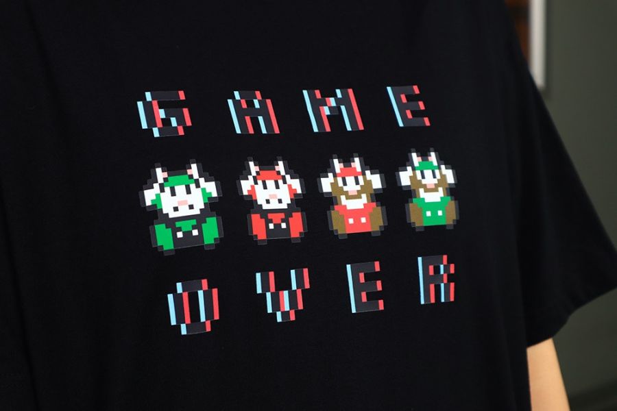 NEXTee PIXEL ADVENTURE GAMEOVER 短袖T恤 白色＆黑色 NEXTee PIXEL ADVENTURE GAMEOVER 短袖T恤 白色＆黑色