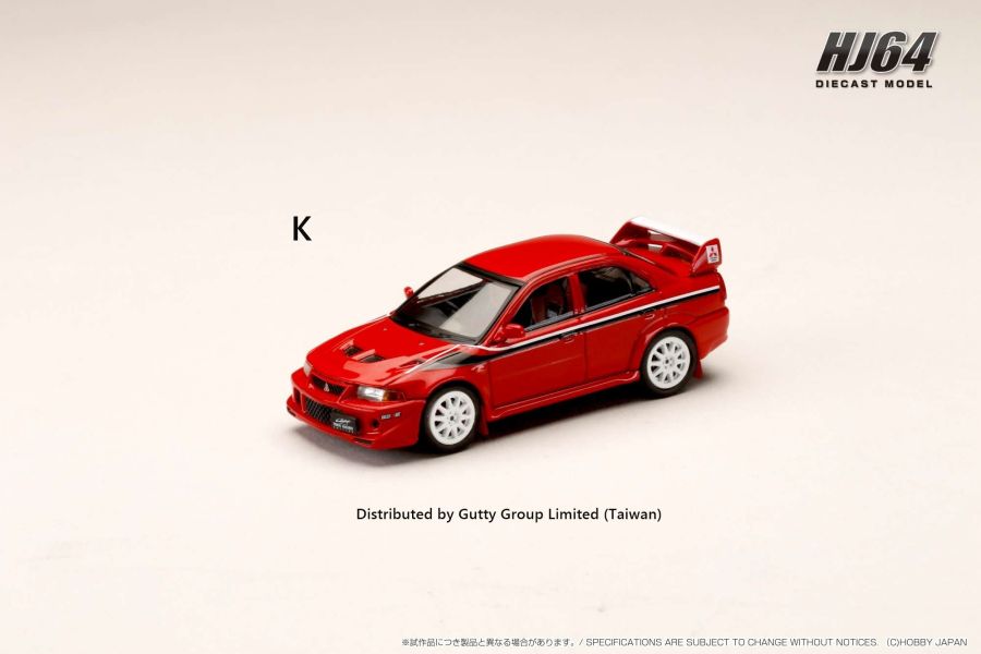 [特別版包裝] Hobby JAPAN 1/64 三菱 MITSUBISHI LANCER GSR EVO6代(GF-CP9A) 20年式 (附擋泥板) T.M.E.傳奇車神紀念版 熱血紅 HJ642033CR [特別版包裝] Hobby JAPAN 1/64 三菱 MITSUBISHI LANCER GSR EVO6代(GF-CP9A) 20年式 (附擋泥板) T.M.E.傳奇車神紀念版 熱血紅 HJ642033CR