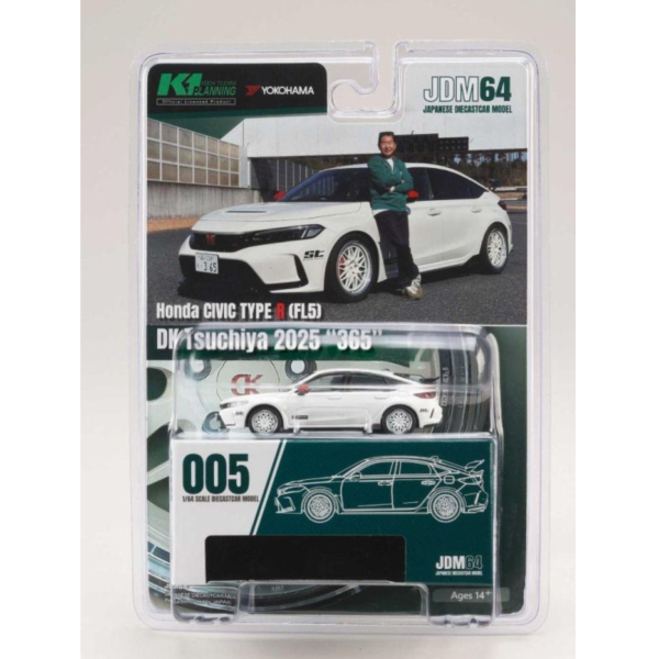 (預購) Hobby JAPAN JDM64 1/64 本田 Honda CIVIC TYPE R (FL5) DK Tsuchiya 2025 "365" HJDM005-22V 20260922 Hobby JAPAN JDM64 1/64 本田 Honda CIVIC TYPE R (FL5) DK Tsuchiya 2025 "365" HJDM005-22V