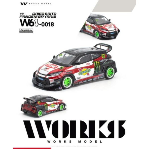 (預購) WORKS MODEL 1/64 PANDEM GR YARIS DAIGO SAITO W640018 20260728 WORKS MODEL 1/64 PANDEM GR YARIS DAIGO SAITO W640018