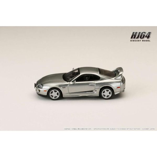 Hobby JAPAN 1/64 豐田 Toyota SUPRA RZ JZA80 金屬銀色 原廠選配改裝版 含磁吸式活動前下擾流板 Hobby JAPAN 1/64 豐田 Toyota SUPRA RZ JZA80 金屬銀色 原廠選配改裝版 含磁吸式活動前下擾流板