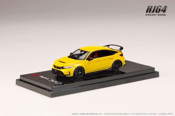 HOBBY JAPAN 1/64 本田 Honda CIVIC Type R (FL5) YELLOW (CUSTOMIZED COLOR VER.) 訂製黃 附底座 HJ643063Y HOBBY JAPAN 1/64 本田 Honda CIVIC Type R (FL5) YELLOW (CUSTOMIZED COLOR VER.) 訂製黃 附底座 HJ643063Y