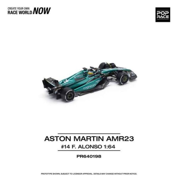 POP RACE 1/64 奧斯頓·馬丁 ASTON MARTIN AMR23 F1 - #14 F. ALONSO PR640198 POP RACE 1/64 奧斯頓·馬丁 ASTON MARTIN AMR23 F1 - #14 F. ALONSO PR640198