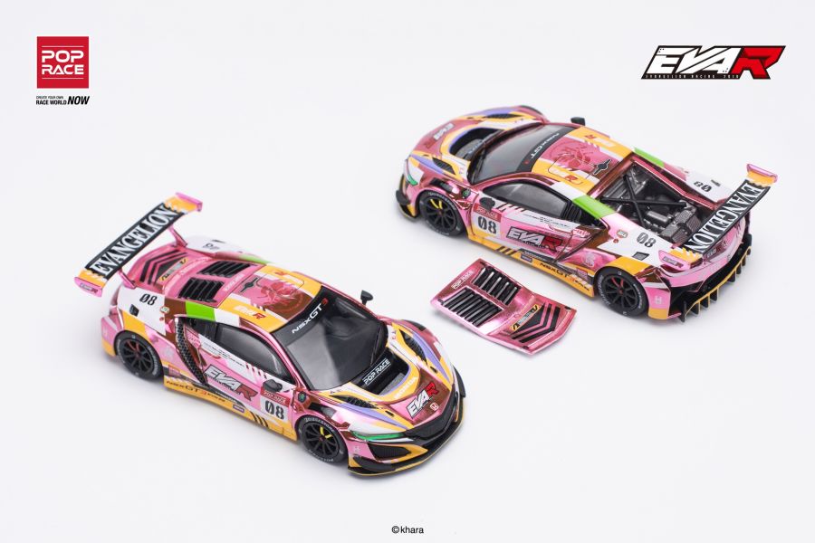 POP RACE 1/64 本田 HONDA NSX GT3 EVO22 EVA RT PRODUCTION MODEL CUSTOM TYPE-08 8號機式樣 新世紀福音戰士Evangelion 合金車 POP RACE 1/64 本田 HONDA NSX GT3 EVO22 EVA RT PRODUCTION MODEL CUSTOM TYPE-08 8號機式樣 新世紀福音戰士Evangelion 合金車
