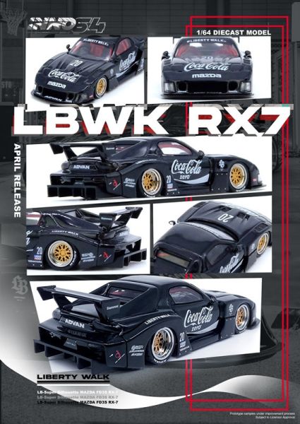 INNO64 1/64 馬自達 MAZDA RX7 (FD3S) LB-SUPER SILHOUETTE 黑色 INNO64 1/64 馬自達 MAZDA RX7 (FD3S) LB-SUPER SILHOUETTE 黑色