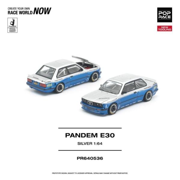 (預購) POP RACE 1/64 PANDEM E30 SILVER PR640536 20260701 POP RACE 1/64 PANDEM E30 SILVER PR640536