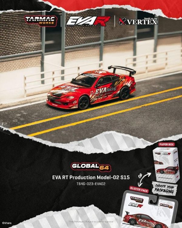(預購) TARMAC WORKS 1/64 GLOBAL64 EVA RT PRODUCTION MODEL-02 S15 T64G-023-EVA02 20260426 TARMAC WORKS 1/64 GLOBAL64 EVA RT PRODUCTION MODEL-02 S15 T64G-023-EVA02