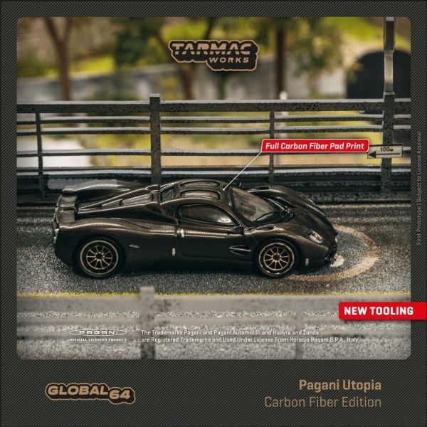 TARMAC WORKS 1/64 GLOBAL64 帕加尼 Pagani Utopia - CARBON FIBER EDITION 烏托邦 全黑碳纖維移印塗裝版 TARMAC WORKS 1/64 GLOBAL64 帕加尼 Pagani Utopia - CARBON FIBER EDITION 烏托邦 全黑碳纖維移印塗裝版