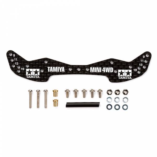 TAMIYA 田宮 #15498 迷你四驅車 軌道車 碳纖維 前翼 1.5mm HG Carbon Wide Front Plate 1.5mm TAMIYA, 田宮, 15495, 迷你四驅車, 軌道車, 刻字版, 碳纖維冰棒棍, 1.5mm, HG Carbon, Reinforcing Plate Set
