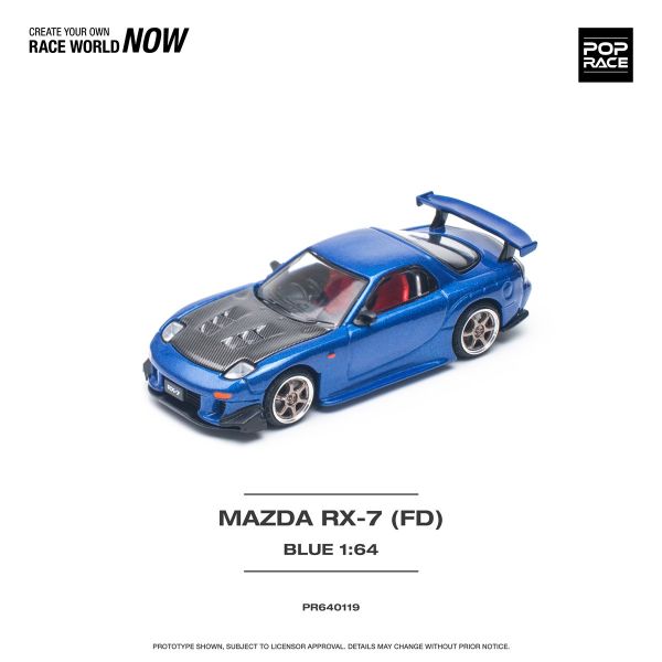 POP RACE 1/64 馬自達 MAZDA RX-7 (FD3S) RE-AMEMIYA WIDEBODY RE雨宮寬體空套 金屬藍 POP RACE 1/64 馬自達 MAZDA RX-7 (FD3S) RE-AMEMIYA WIDEBODY RE雨宮寬體空套 金屬藍