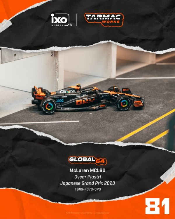 (預購) TARMAC WORKS 1/64 麥拉倫 McLaren MCL60 Japanese Grand Prix 2023 T64G-F070-OP3 20260125 TARMAC WORKS 1/64 麥拉倫 McLaren MCL60 Japanese Grand Prix 2023 T64G-F070-OP3