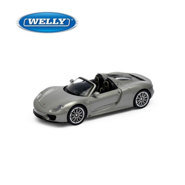 (預購) WELLY 4.75吋 保時捷 Porsche 918 Spyder 經典敞篷超跑模型30 43702C-CW-(灰色) 20260915 WELLY 4.75吋 保時捷 Porsche 918 Spyder 經典敞篷超跑模型30 43702C-CW-(灰色)
