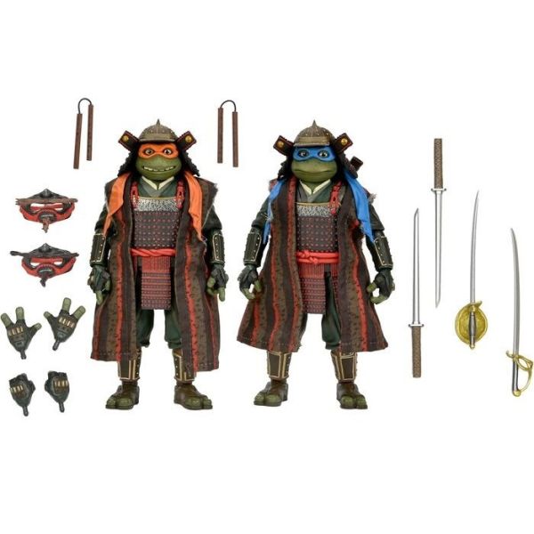 NECA 7吋 忍者龜III 時空武士 李奧納多&米開朗基羅 武士 2入套組 可動完成品 NECA 7吋 忍者龜III 時空武士 李奧納多&米開朗基羅 武士 2入套組 可動完成品
