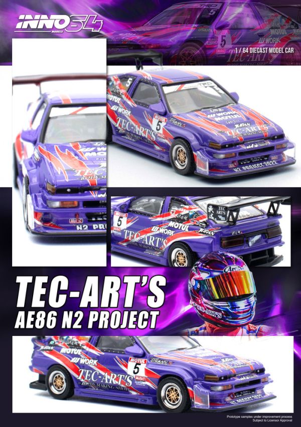 INNO64 1/64 豐田 TOYOTA SPRINTER TRUENO AE86 N2 PROJECT BY Tec-Art's IN64-AE86N2-TECART INNO64 1/64 豐田 TOYOTA SPRINTER TRUENO AE86 N2 PROJECT BY Tec-Art's IN64-AE86N2-TECART