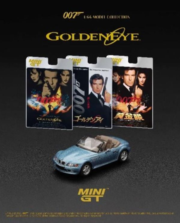 (預購) [吊卡版] MINIGT 1/64 BMW Z3 GoldenEye 繁中版 LHD MGT00914-007TC 20260402 [吊卡版] MINIGT 1/64 BMW Z3 GoldenEye 繁中版 LHD MGT00914-007TC