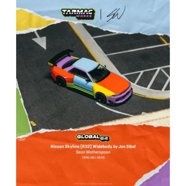 (預購) TARMAC WORKS 1/64 日產 GLOBAL64 Nissan Skyline (R32) Widebody Sean Wotherspoon T64G-061-SEAN 20260525 TARMAC WORKS 1/64 日產 GLOBAL64 Nissan Skyline (R32) Widebody Sean Wotherspoon T64G-061-SEAN