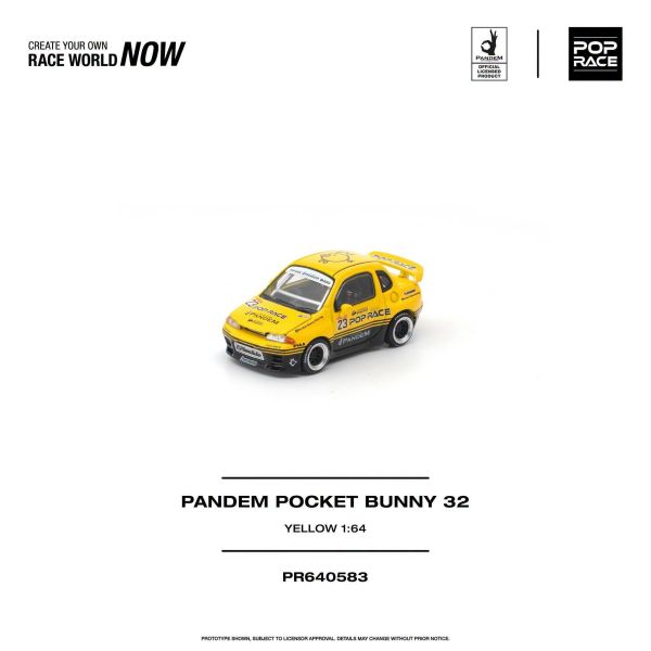 (預購) POP RACE 1/64 PANDEM POCKET BUNNY 32 YELLOW 20261108 POP RACE 1/64 PANDEM POCKET BUNNY 32 YELLOW