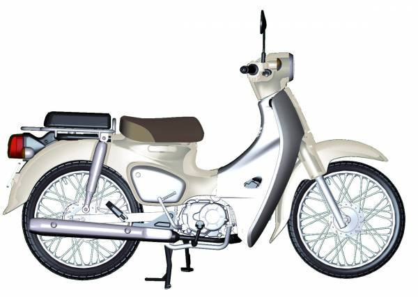 1/12 HONDA Super CUB 110 米黃色 FUJIMI BikeNX8 富士美 組裝模型 FUJIMI,1/12,NEXT,HONDA,Super,CUB,110,金屬藍,