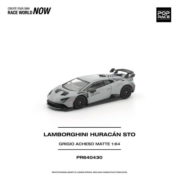 (預購) POP RACE 1/64 藍寶堅尼 LAMBORGHINI HURACAN STO GRIGIO ACHESO MATTE PR640430 20260512 POP RACE 1/64 藍寶堅尼 LAMBORGHINI HURACAN STO GRIGIO ACHESO MATTE PR640430