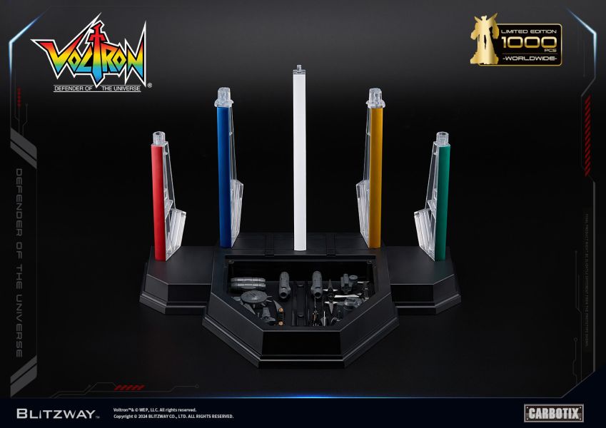 [黑色限定版] Blitzway CARBOTIX Voltron 五獅合體 百獸王 聖戰士 本體＆專用武器收納底座 分別販售 [黑色限定版] Blitzway CARBOTIX Voltron 五獅合體 百獸王 聖戰士 本體＆專用武器收納底座 分別販售