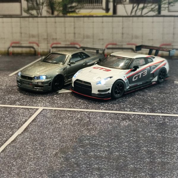 KYOSHO 京商 1/64 NISSAN GT-R NISMO GT-3（White Presentation）with LED／需搭配MOTN LED BASE SYSTEM LED發光觸發底座 KYOSHO 京商 1/64 NISSAN GT-R NISMO GT-3（White Presentation）with LED／需搭配MOTN LED BASE SYSTEM LED發光觸發底座