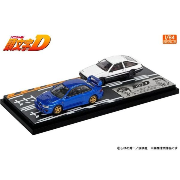 Modeler’s 1/64 頭文字 D Vol. 22 AE86 White+ Subaru GC8 Blue 雙車套裝組 Modeler’s 1/64 頭文字 D Vol. 22 AE86 White+ Subaru GC8 Blue 雙車套裝組