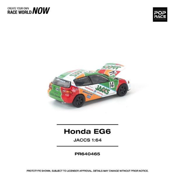 (預購) POP RACE 1/64 本田 HONDA CIVIC (EG6) JACCS 20260129 POP RACE 1/64 本田 HONDA CIVIC (EG6) JACCS