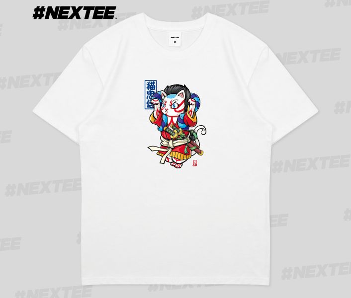 NEXTee KONEKO 歌舞伎喵 短袖T恤 白色 NEXTee KONEKO 歌舞伎喵 短袖T恤 白色