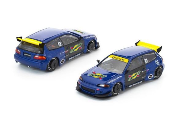 (預購) POP RACE 1/64 本田 Honda PANDEM CIVIC EG6 BLUE/BLACK (預購) POP RACE 1/64 本田 Honda PANDEM CIVIC EG6 BLUE/BLACK