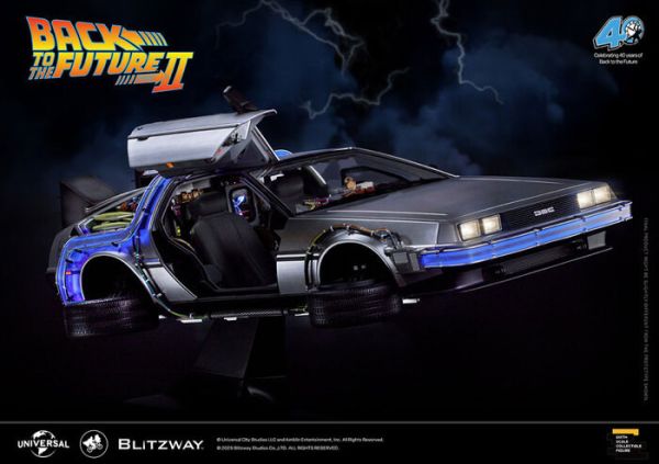 引進數量稀少品 Blitzway 回到未來2 時間機器 時光機 DeLorean DMC-12 跑車 可動發光完成品 Blitzway 回到未來2 時間機器 可動完成品