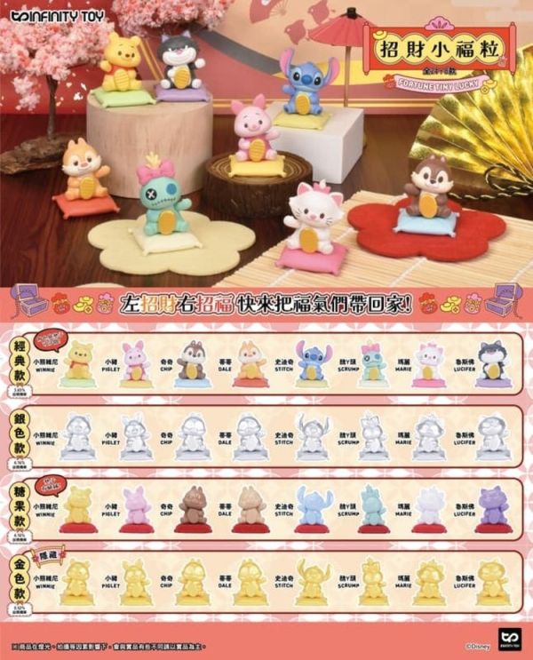 (預購) INFINITY TOY 盲盒 迪士尼 招財小福粒 2個/入 全24+8種 一中盒12入販售 20251224 INFINITY TOY 盲盒 迪士尼 招財小福粒 2個/入 全24+8種 一中盒12入販售