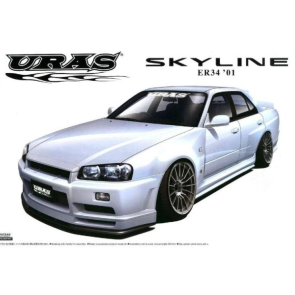 (預購) AOSHIMA 青島 1/24 改裝#4 日產 Skyline URAS ER34 TYPE-R "01 組裝模型 20260707 AOSHIMA 青島 1/24 改裝#4 日產 Skyline URAS ER34 TYPE-R "01 組裝模型
