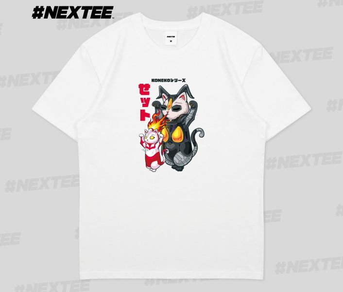 NEXTee KONEKO 宇宙喵獸 塞特 短袖T恤 白色＆黑色 NEXTee KONEKO 宇宙喵獸 塞特 短袖T恤 白色＆黑色