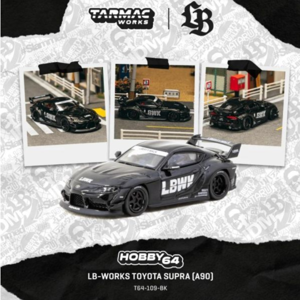 (預購) TARMAC WORKS 1/64 豐田 HOBBY64 LB-WORKS TOYOTA SUPRA (A90) Black T64-109-BK 20260906 TARMAC WORKS 1/64 豐田 HOBBY64 LB-WORKS TOYOTA SUPRA (A90) Black T64-109-BK