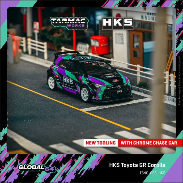 TARMAC WORKS 1/64 豐田 HKS Toyota GR Corolla T64G-066-HKS TARMAC WORKS 1/64 豐田 HKS Toyota GR Corolla T64G-066-HKS