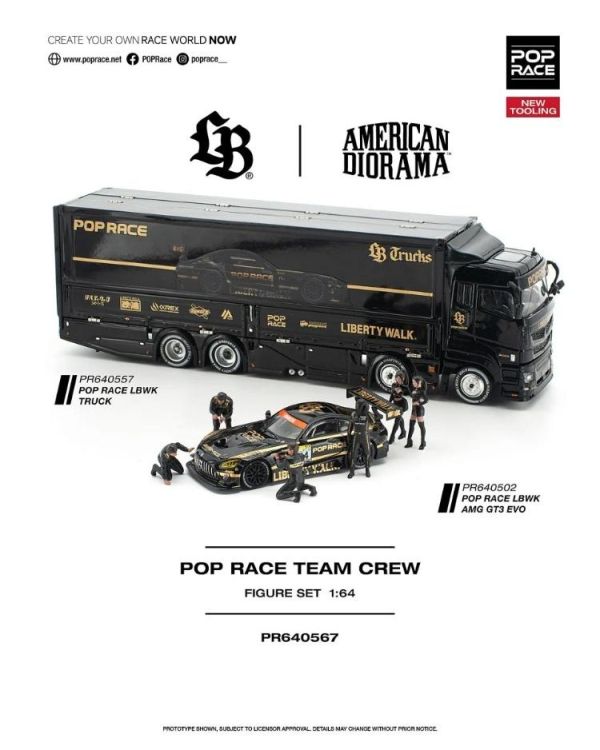 (預購) POP RACE 1/64 POP RACE TEAM CREW (6 Figures) PR640567 20260729 POP RACE 1/64 POP RACE TEAM CREW (6 Figures) PR640567